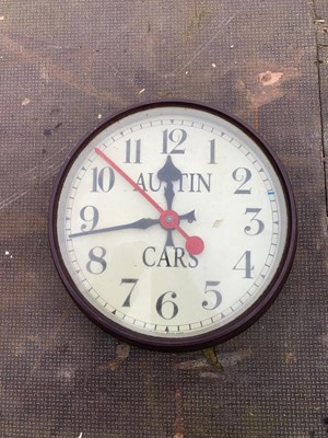 Lot 308 - AUSTIN CARS CLOCK 10"