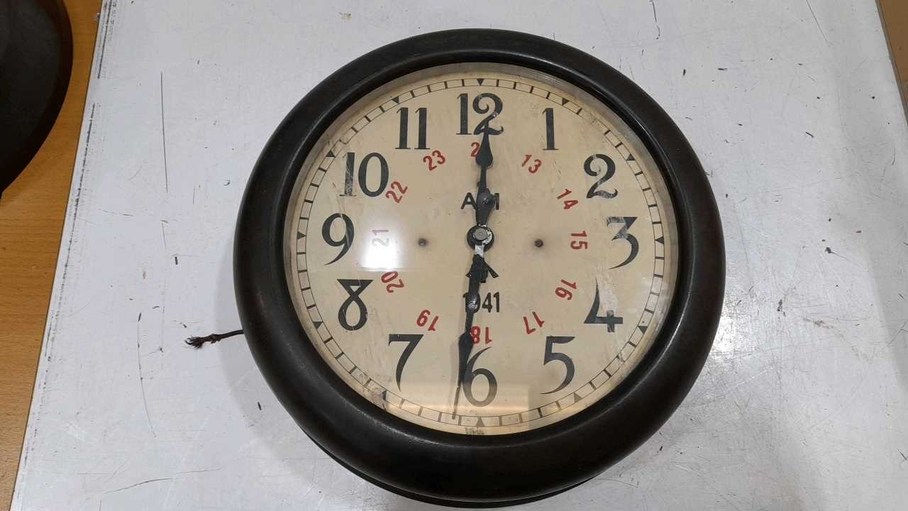Lot 360 - 1941 WW2 WALL CLOCK 12