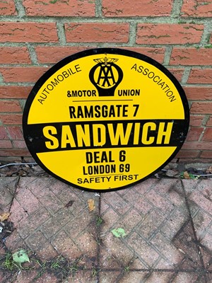 Lot 388 - AA ROUND SANDWICH ROAD SIGN  28" DIA