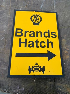 Lot 400 - AA BRANDS HATCH DIRECTION SIGN  24" X 17"