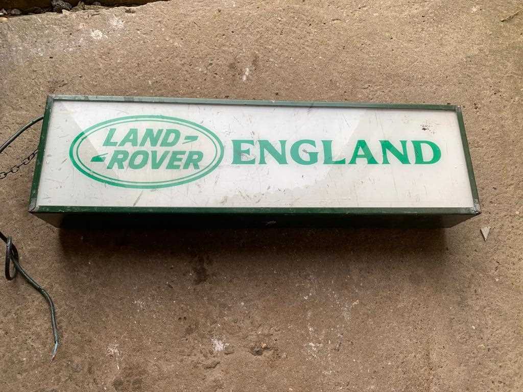 Lot 456 - LAND ROVER ENGLAND LIGHT-UP SIGN 24