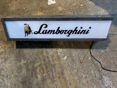 Lot 481 - LAMBORGHINI LIGHT-UP SIGN  27" X 6.5"