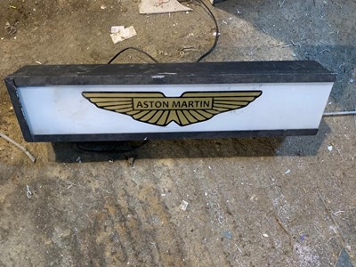 Lot 488 - ASTON MARTIN LIGHT-UP SIGN  27" X 6.5"