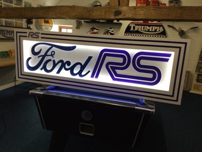 Lot 154 - LARGE ILLUMINATED FORD RS SIGN