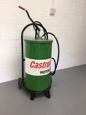 Lot 170 - CASTROL FORECOURT TROLLEY WITH BARREL PUMP