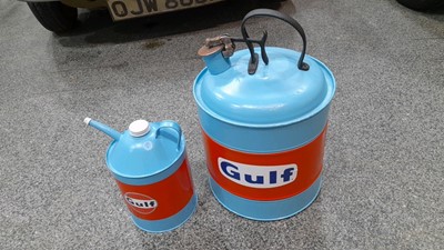 Lot 412 - 2X GULF OIL TINS