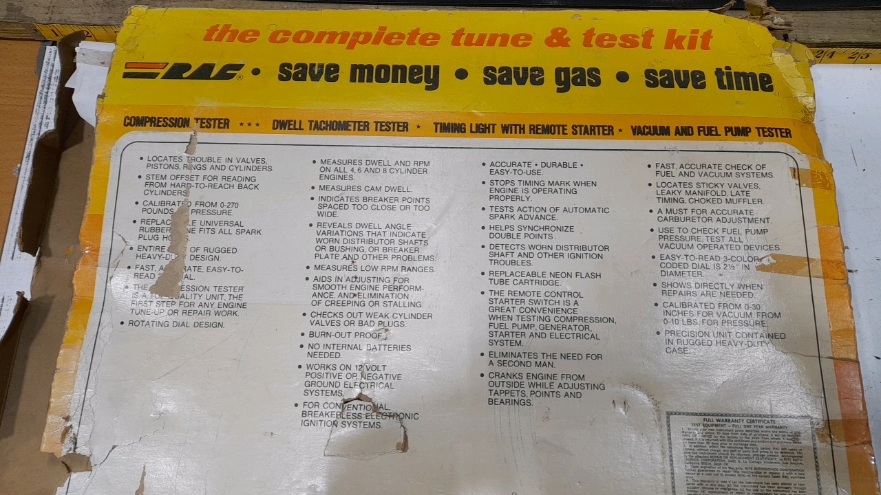 Lot 86 - COMPLETE TEST & TUNE KIT
