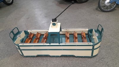 Lot 121 - WOODEN HAND BUILT MODEL TRAM ,WITH WORKING LIGHTS