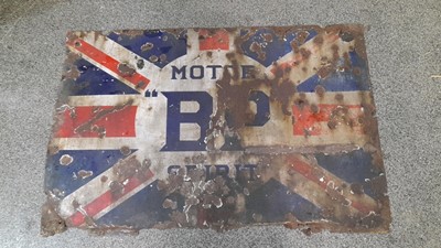 Lot 420 - BP MOTOR SPIRIT ENAMEL SIGN 54" X 36"