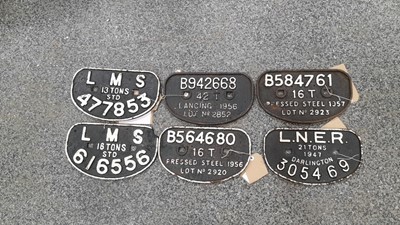 Lot 471 - 6X CAST IRON WAGON PLATES  7" X 11"