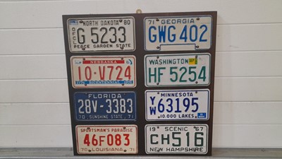 Lot 492 - SELECTION OF US LICENCE PLATES