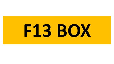 Lot 115-13 - REGISTRATION ON RETENTION - F13 BOX