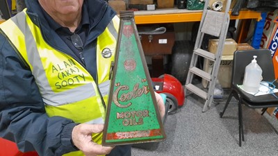 Lot 474 - PYRAMID OIL CAN VERY RARE SHAPE 14" TALL