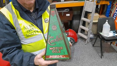 Lot 474 - PYRAMID OIL CAN VERY RARE SHAPE 14" TALL