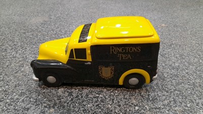 Lot 496 - RINGTONS CHINA TEA CADDY IN THE SHAPE OF A MORRIS 1000 VAN