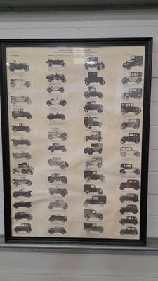 Lot 488 - LARGE FRAMED AUSTIN 7 PICTURES FROM 1922-1939
