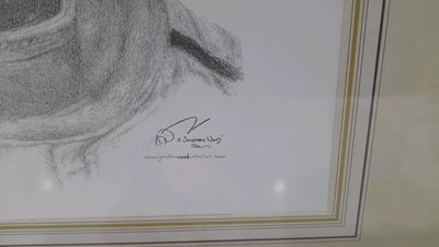 Lot 409 - AYRTON SENNA FRAMED DRAWING