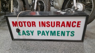 Lot 420 - MOTOR INSURANCE SHOP LIGHT-UP SIGN