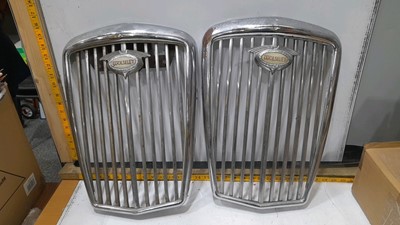 Lot 433 - PAIR OF WOLSELEY CHROME CAR GRILLES