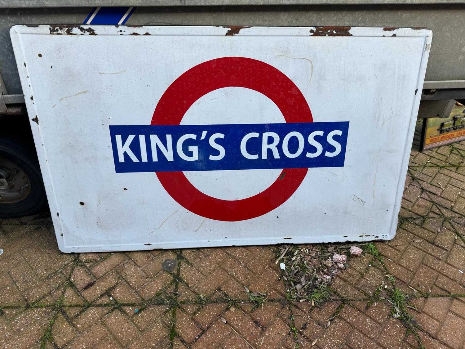 Kings Cross Reeption Sign Lot 7 - LARGE ENAMEL KINGS CROSS SIGN 60