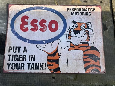 Lot 58 - TIN ESSO PUT A TIGER IN YOUR TANK SIGN   20" X 27.5"