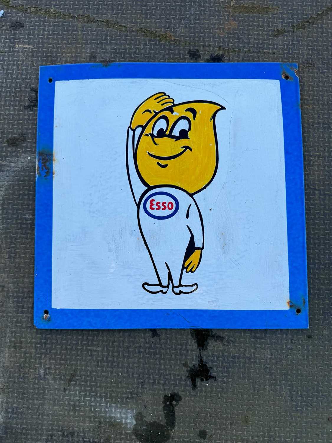 Lot 74 - ESSO MR DRIP ENAMEL SIGN   9.5" X 9.5"