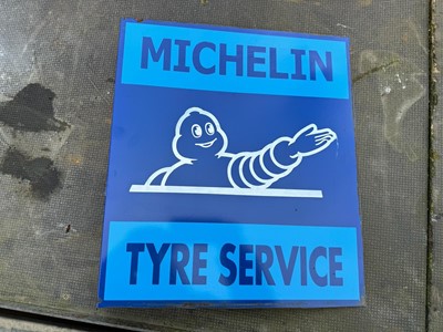 Lot 129 - MICHELIN DOUBLE SIDED SIGN  18.5" X 16"