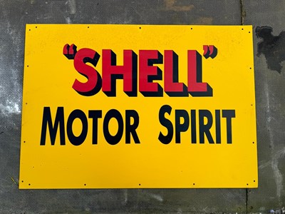 Lot 217 - TIN SHELL MOTOR SPIRIT SIGN  34" X 24"