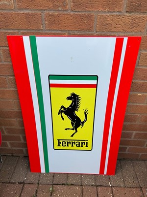 Lot 238 - FERRARI SIGN  36" X 24"