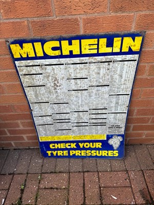 Lot 258 - TIN MICHELIN TYRES PRESSURE SIGN