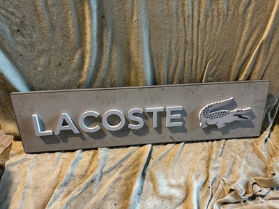 Lot 379 - LACOSTE LIGHT UP SIGN  47" X 12"