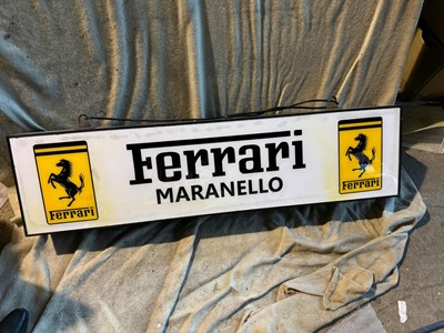 Lot 448 - FERRARI MARANELLO LIGHT UP SIGN  48" X 12"