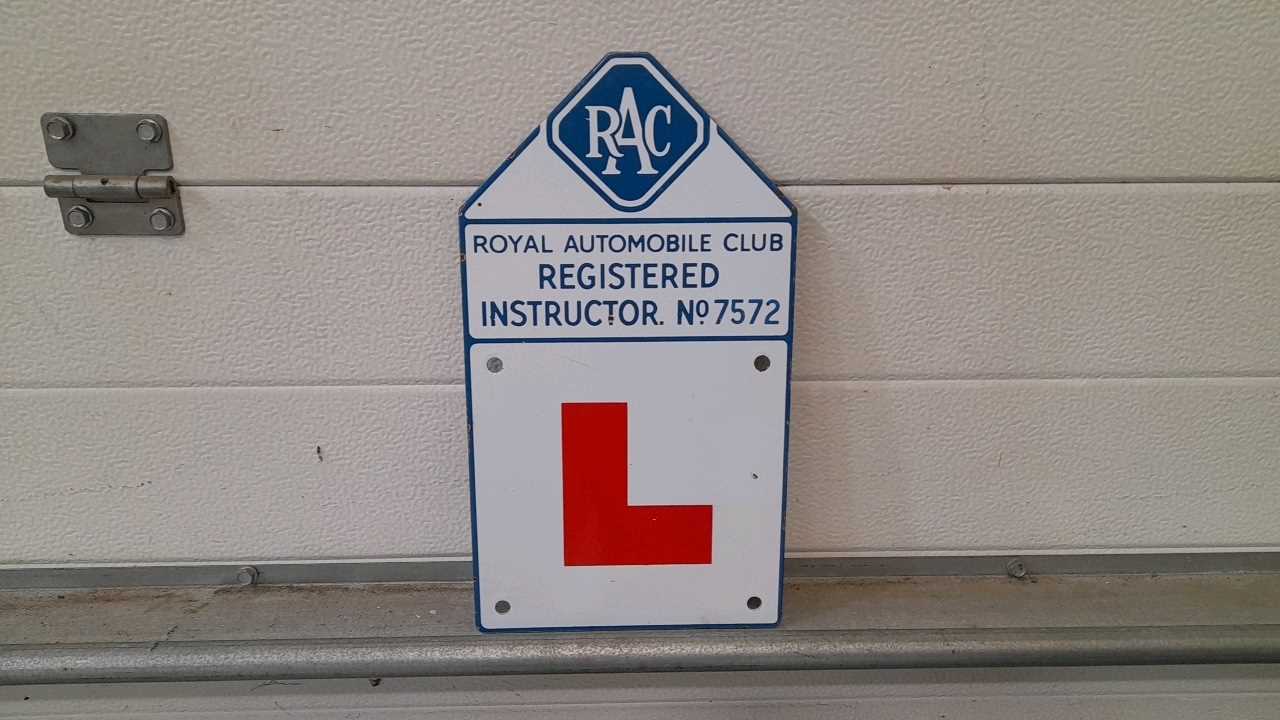 Rac Sign In Lot 30 - RAC ENAMEL LEARNER SIGN 13