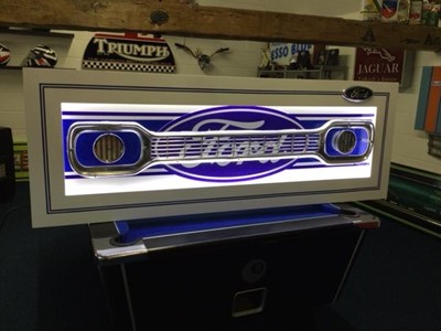 Lot 286 - LARGE ILLUMINATED FORD ESCORT GRILLE SIGN