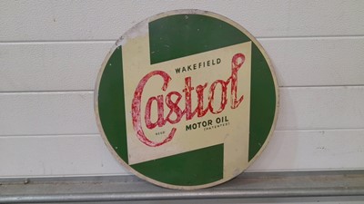 Lot 302 - ROUND CASTROL SIGN  18" DIA