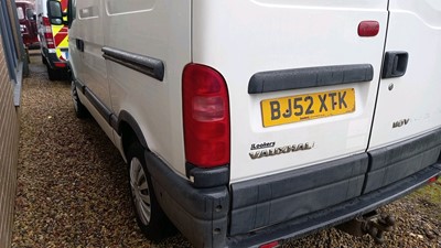 Lot 653 - 2002 VAUXHALL MOVANO DTI 2800 SWB