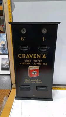 Lot 700 - CRAVEN (A) VINTAGE CIGARETTE VENDING MACHINE 1920'S / 1930'S