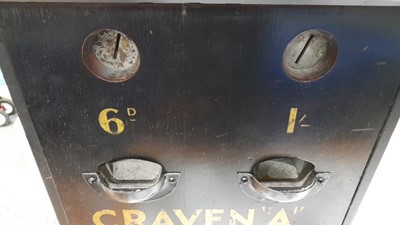 Lot 700 - CRAVEN (A) VINTAGE CIGARETTE VENDING MACHINE 1920'S / 1930'S