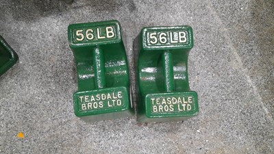 Lot 294 - TWO 56lb WEIGHTS. TEASDALE BROTHERS IN DARLINGTON