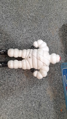 Lot 52 - 2 BOXES OF FRONT WORK LIGHTS AND REAR TAIL LIGHTS + SMALL PLASTIC MICHELIN MAN