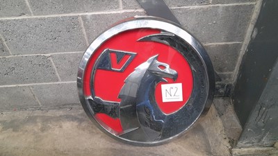 Lot 357 - SMALL VAUXHALL DEALER LIGHT UP SIGNS  28.5 " X 6"