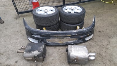 Lot 109 M - FERRARI 456 1994-97 SET OF 4 WHEELS , FRONT BUMPER AND PAIR OF EXHAUST SILENCERS