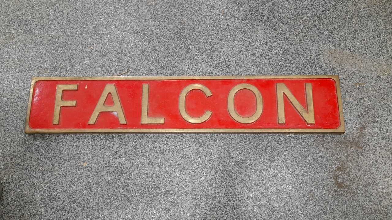 Lot 234 - LOCOMOTIVE NAMEPLATE IN BRASS  ( FALCON )