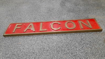 Lot 234 - LOCOMOTIVE NAMEPLATE IN BRASS  ( FALCON )