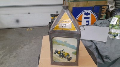 Lot 3 - 5 GALLON GRAMAGES MOTOR OIL CONICAL CAN