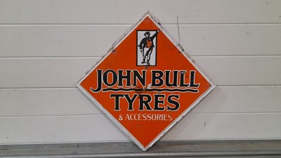 Lot 105 - JOHN BULL TYRES DOUBLE SIDED SIGN 16" x 16"