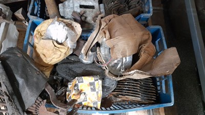 Lot 111 - FRANCIS BARNETT PROJECT & ASSORTED PALLET OF MOTOR CYCLE PARTS
