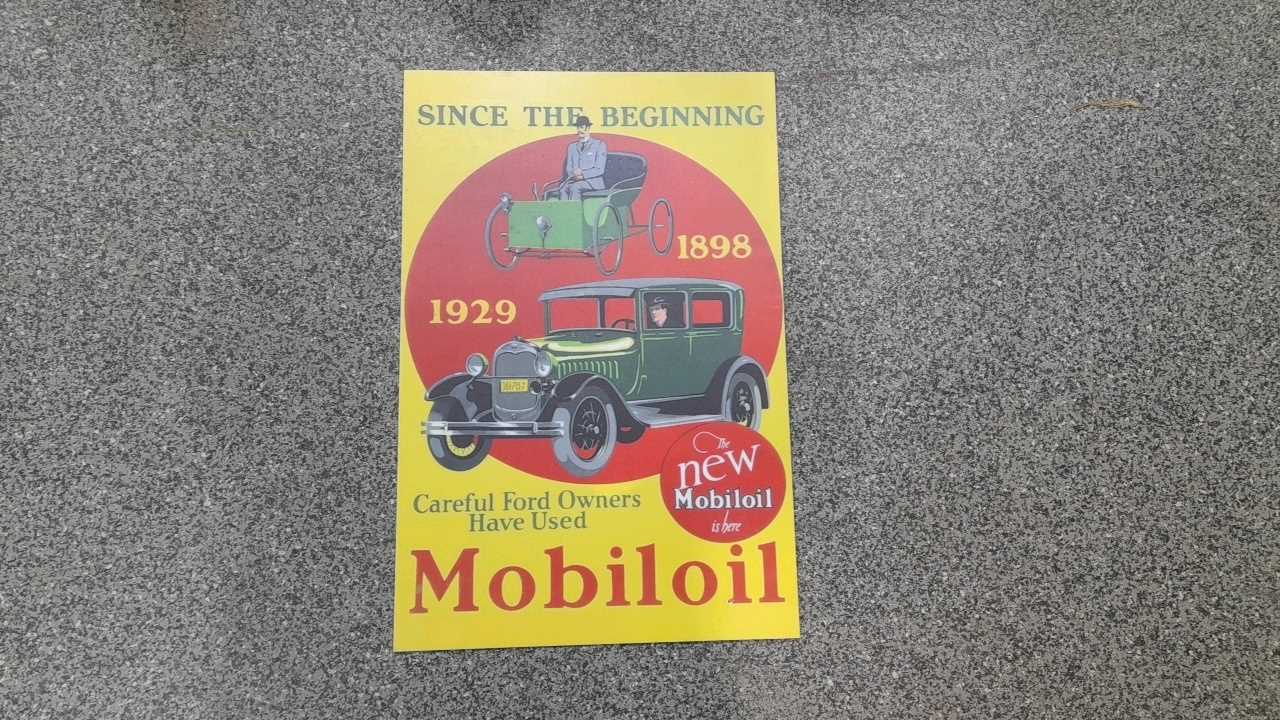 Lot 169 - PERSPEX MOBILOIL SIGN