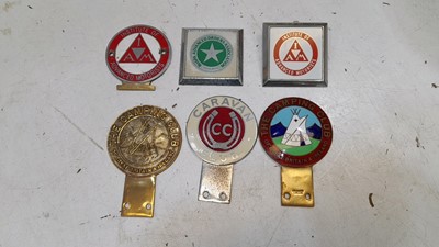 Lot 336 - 3X CARAVAN & CAMPING CLUB BADGES + 3X INSTITUTE OF ADVANCED DRIVING BADGES