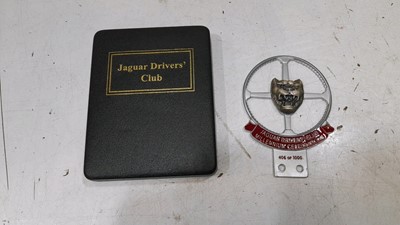 Lot 350 - JAGUAR DRIVERS CLUB MILLENIUM CELEBRATION BADGE 406 OF 1000